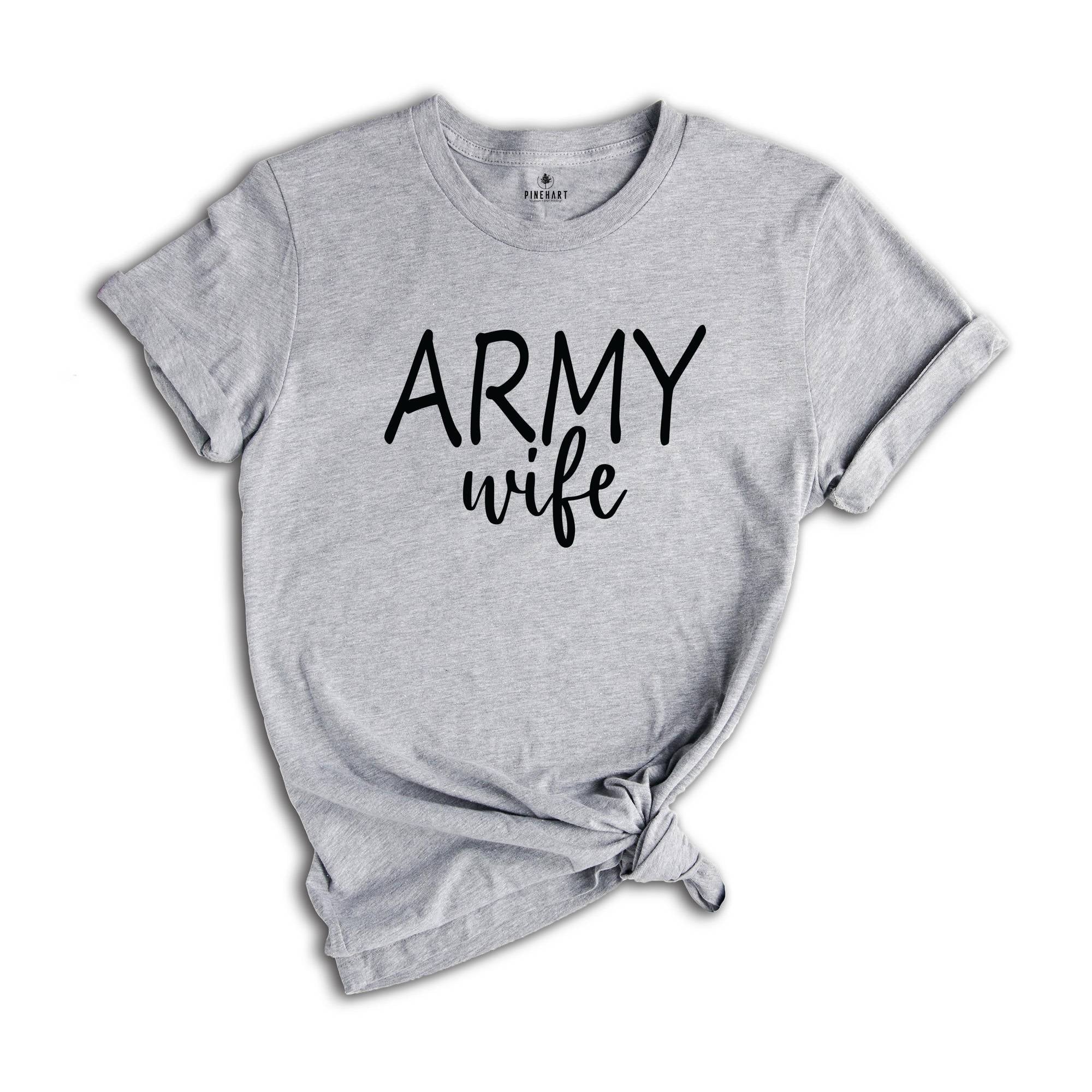 Custom Army Wife T-Shirt, Personalized Army Wife T-Shirt, Army Shirt For Wife, Custom Army Wife Gift