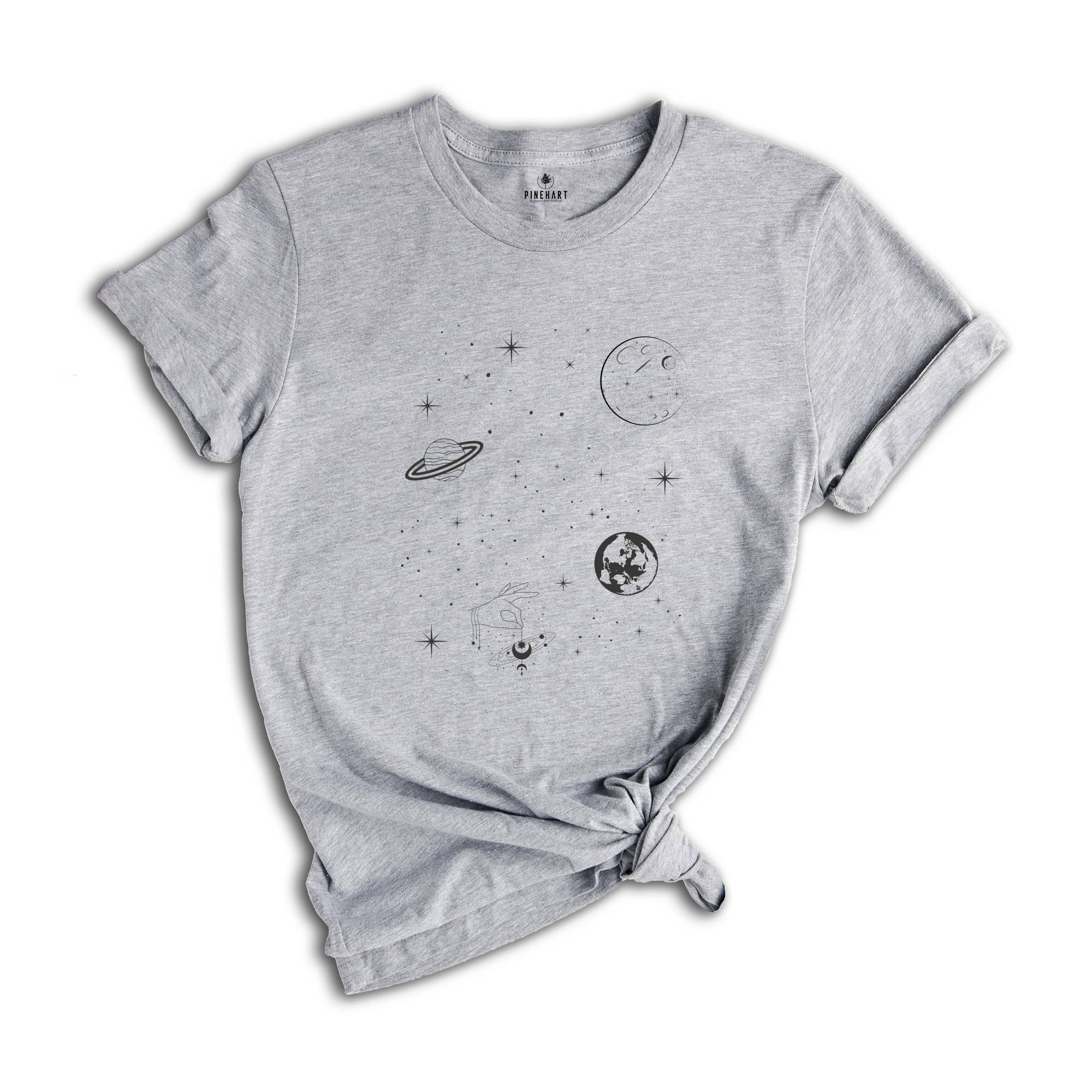 Celestial Shirt, Astrology Shirt, Spiritual Shirt, Aesthetic Shirt, Moon Shirt, Mystical Shirt, Moon Phase Shirt, Astronomy Shirt