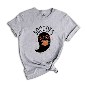 Booooks Shirt, Ghost Books, Halloween Teacher T-Shirt, Halloween Reading Shirt, Librarian Shirt, Bookworm Gift,Halloween Party Teacher Shirt