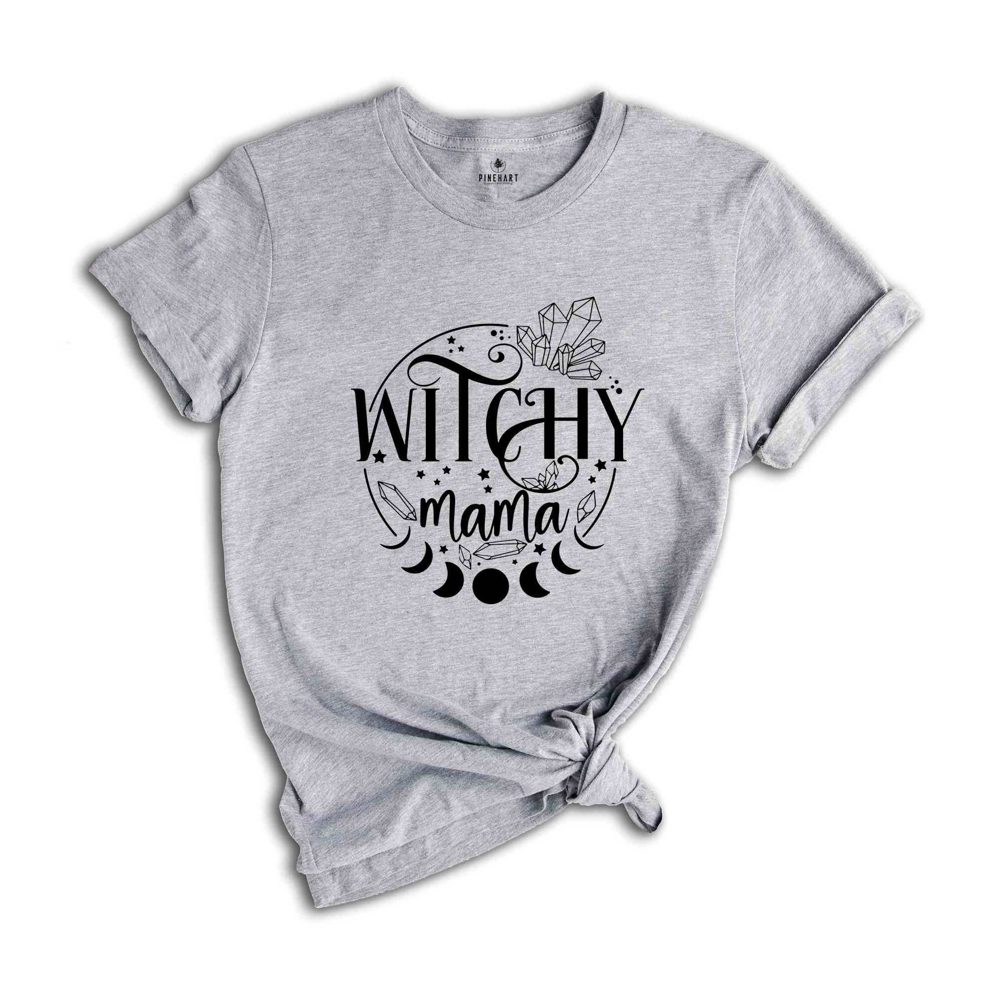 Witchy Mama T-Shirt, Witch Shirt, Halloween Party Gift, Happy Halloween Tee, Halloween Graphic, Halloween Mom Gift, Funny Halloween Shirt