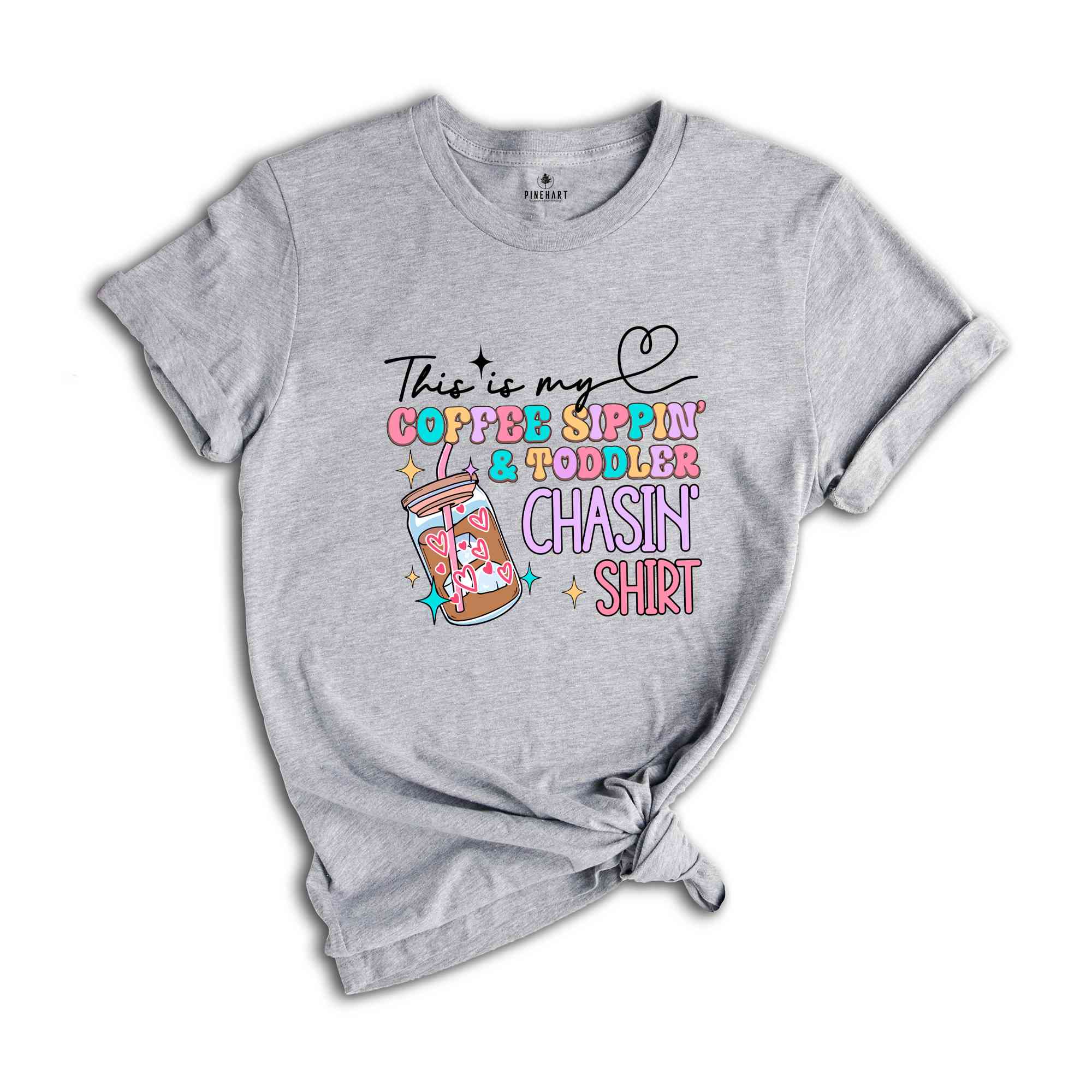 This Is My Coffee Sipping And Toddler Chasing Shirt, Kids Mom Life, Funny Mom T-Shirt, Coffee Funny Shirt, Mom Coffee Tee