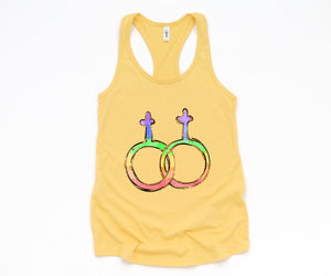 Lesbian Tank Top, LGBTQ Pride Tank Top, Gay Pride Tank Top, Pride Month Tank Top, Love Is Love Tank Top, Female Symbol Tank Top