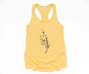 Flowers Tank Top, Trans Pride, Trans Rights, Subtle Trans Tank Top, Cool Trans Shirt, Trans Tank Top, Cute Trans Gift