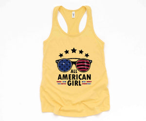 All American Girl Tank Top, 4th of July Tank, Patriotic Tank, 4th Of July Tank, Usa Flag Shirt, Independence Day Shirt