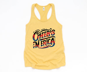 Cheers Merica Tank Top, 4th Of July Tank, Red White And Blue Tank Top, Merica Tank Top, summer tank tops, usa patriotic shirts