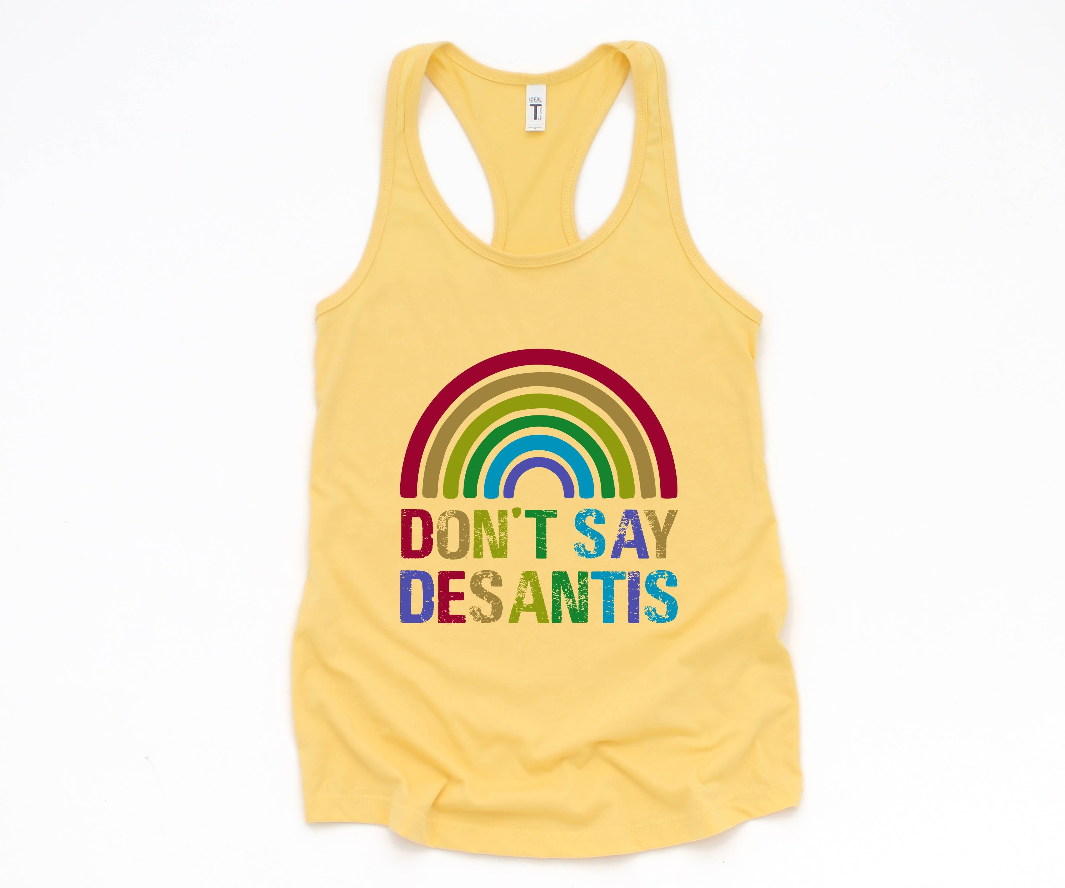 Don't Say Desantis Tank Top, Gay Pride Tank Top, Pride Flag Tank Top, Love Is Love Shirt, Gay Tank Top