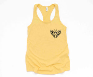 Mystical Death Moth Tank Top, Witchy Moth Tank Top, Witchy Occult Moth Tank Top, Moth Tank Top, Witchy Mystical Moth Tank Top, Death Moth