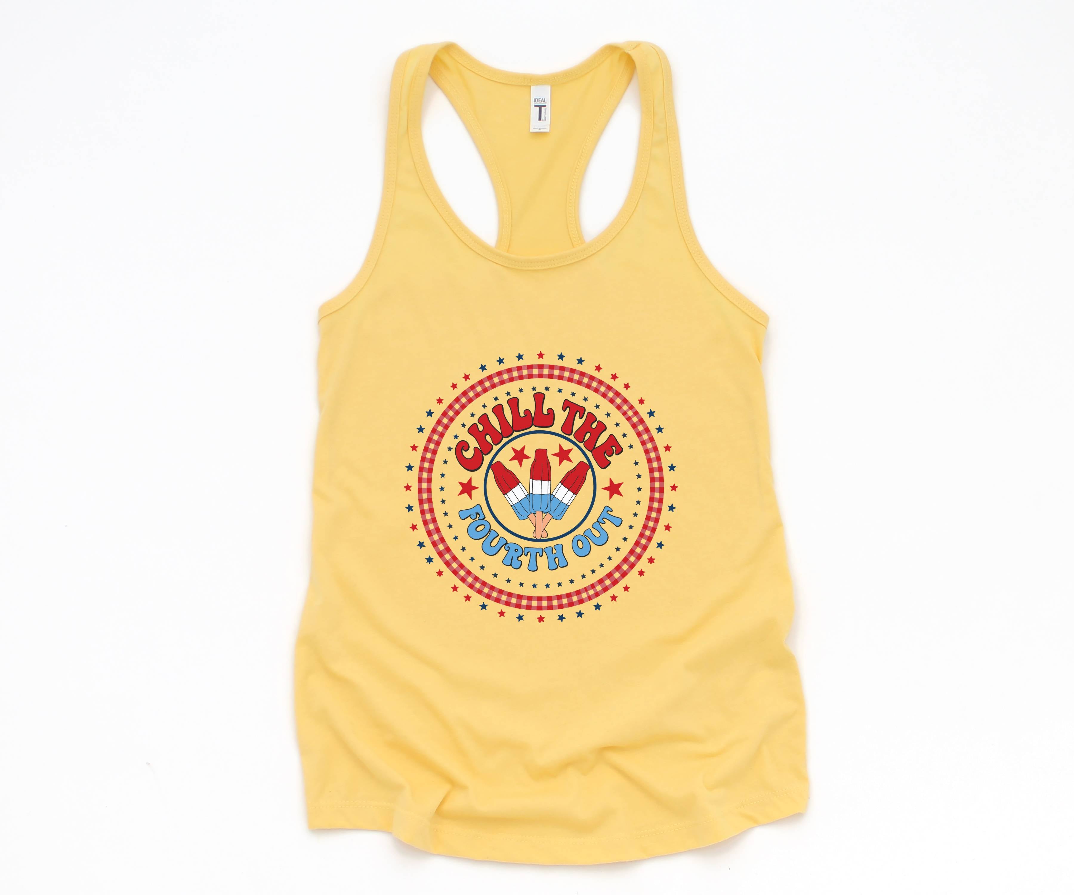 Chill The Fourth Out Tank, Funny 4th of July Tank, Retro 4th of July Tank, Independence Day Tank, American Popsicle Tank