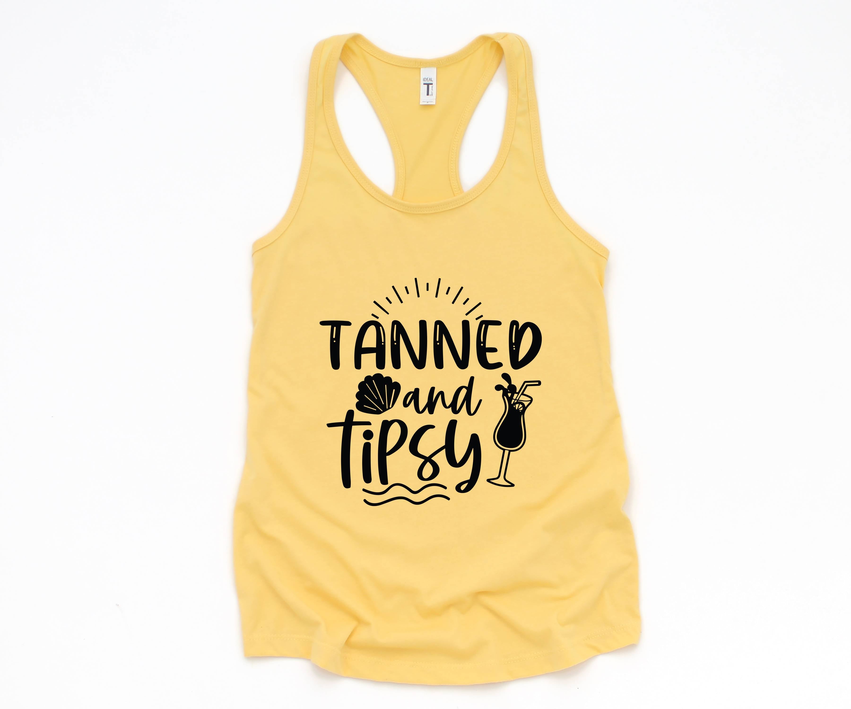 Tanned And Tipsy Tank Top, Summer Shirt, Beach Tank Tops, Summer Vibes Shirt, Girls Trip Gifts, Beach Apparel