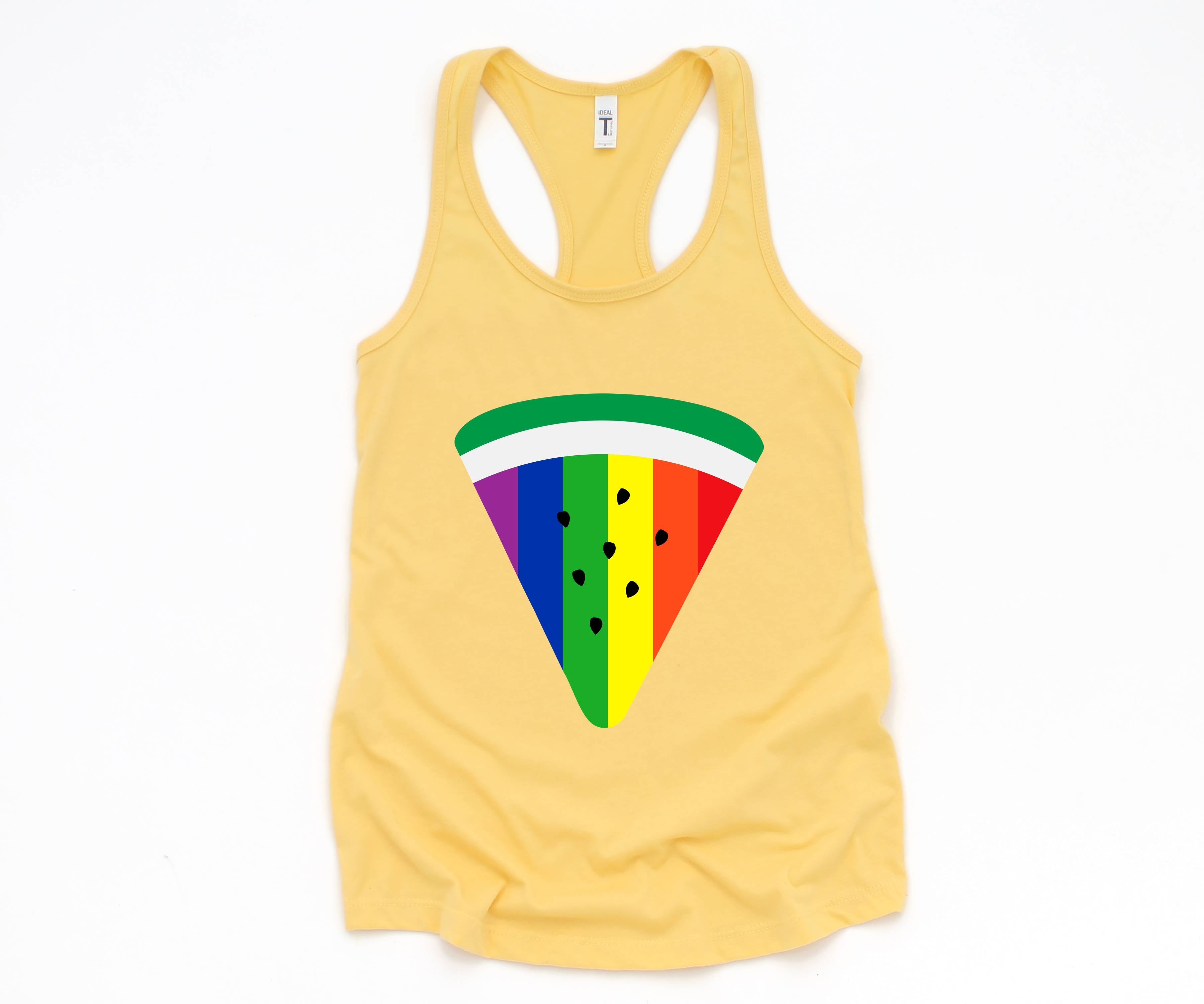 LGBTQ Watermelon Tank Top, Summer LGBT Pride Tank Top, Pride Month Shirt, LGBTQ Shirt, LGBTQ Support Shirt, Pride Month Tank Top