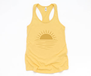 Sun Tank Top, Sunshine Tank Top, Summer Shirt For Lady, Beach Tank Top, Summer Positive Vibes Shirt, Ocean Tank Top