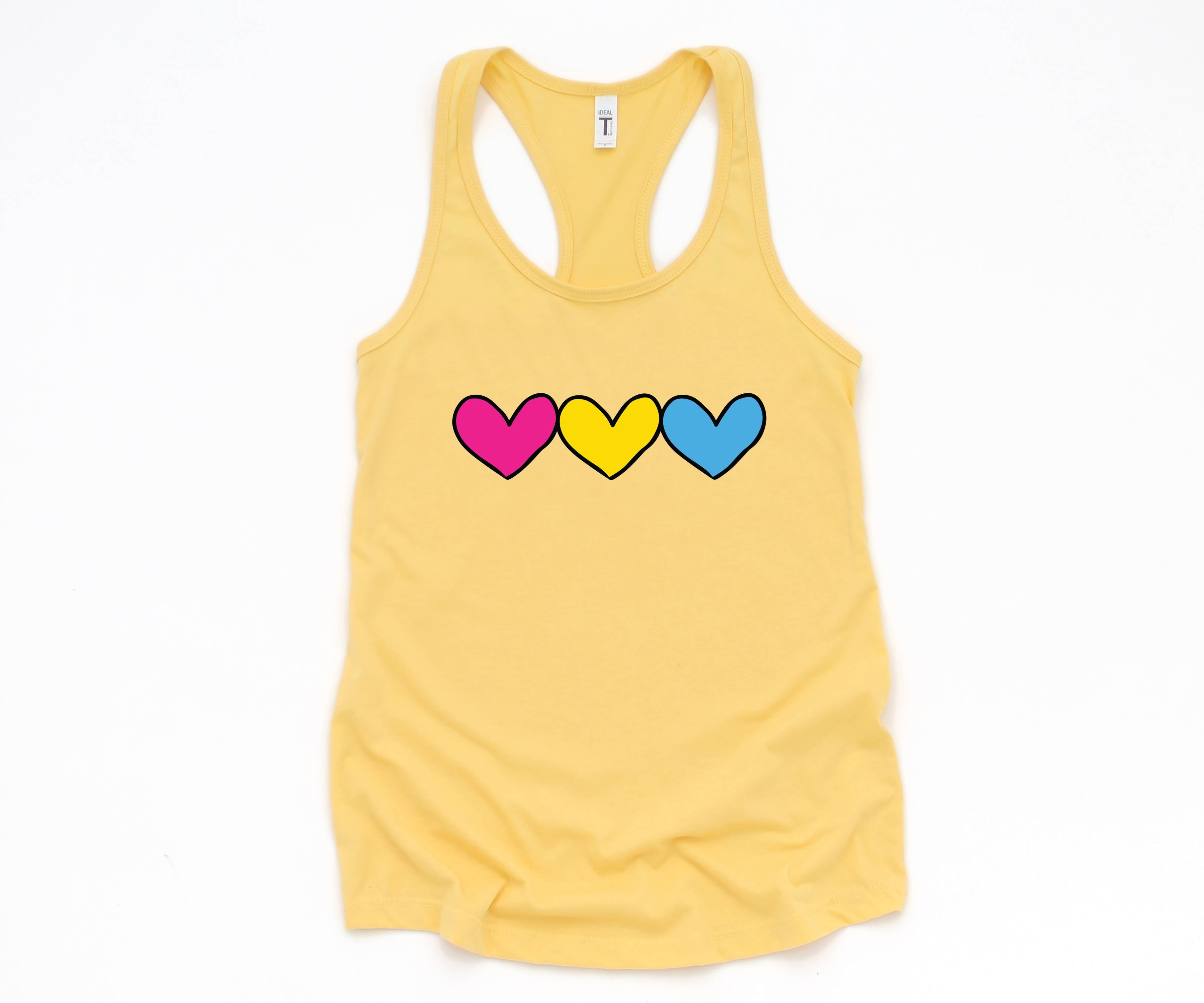 Pansexual Big Hearts Tank Top, Pansexual Pride, Pan Tank Top, Pansexual Rights, Pansexual Gift Ideas, Pansexual Tank Top