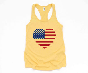 American Flag Tank Top, 4th of July Tank Top, Heart Tank Top, Independence Day Tank Top, Freedom Tank Top, Memorial Day Tank Top