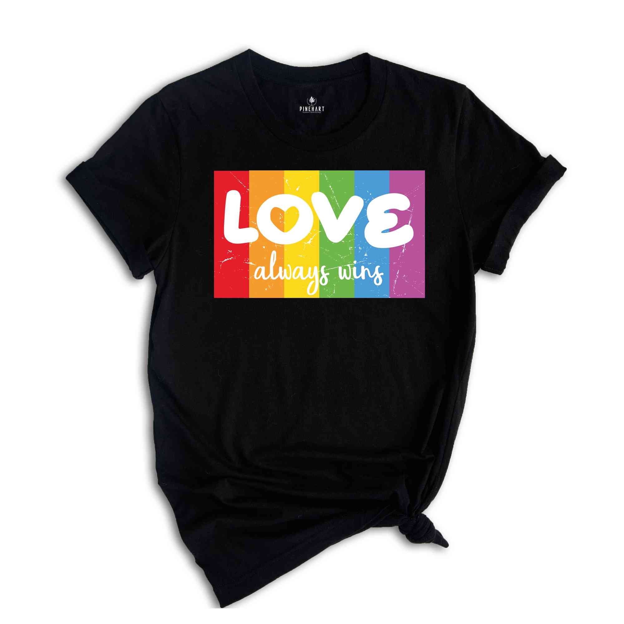 Love Always Wins Shirt, LGBTQ+ Shirt, Pride Month Shirt, Equality Shirt, Pride 2024 Shirt, Lgbt Flag Tshirt, Equal Rights Shirt