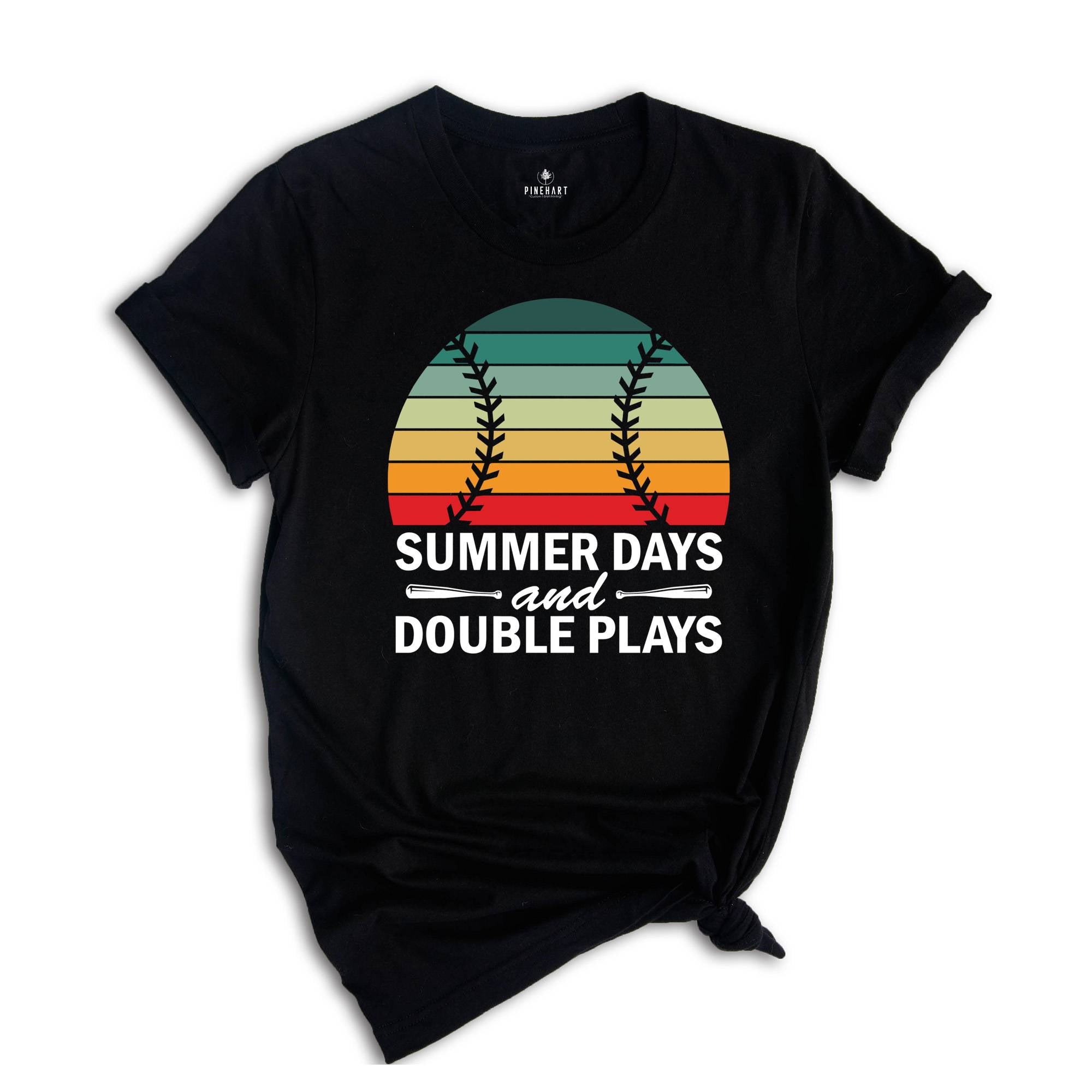 Summer Days and Double Plays Shirt, Baseball Shirt, Vacation Shirt, Baseball Lover Shirt, Game Day Shirt, Sport Shirt, Summertime Tee