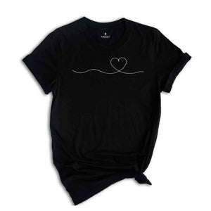 Cute Heart Pocket Tees, Valentines Gifts, Valentines Day T-Shirt, Pocket Heart Shirts, Shirts for Women, Heart Graphic Tees, Girlfriend Gift