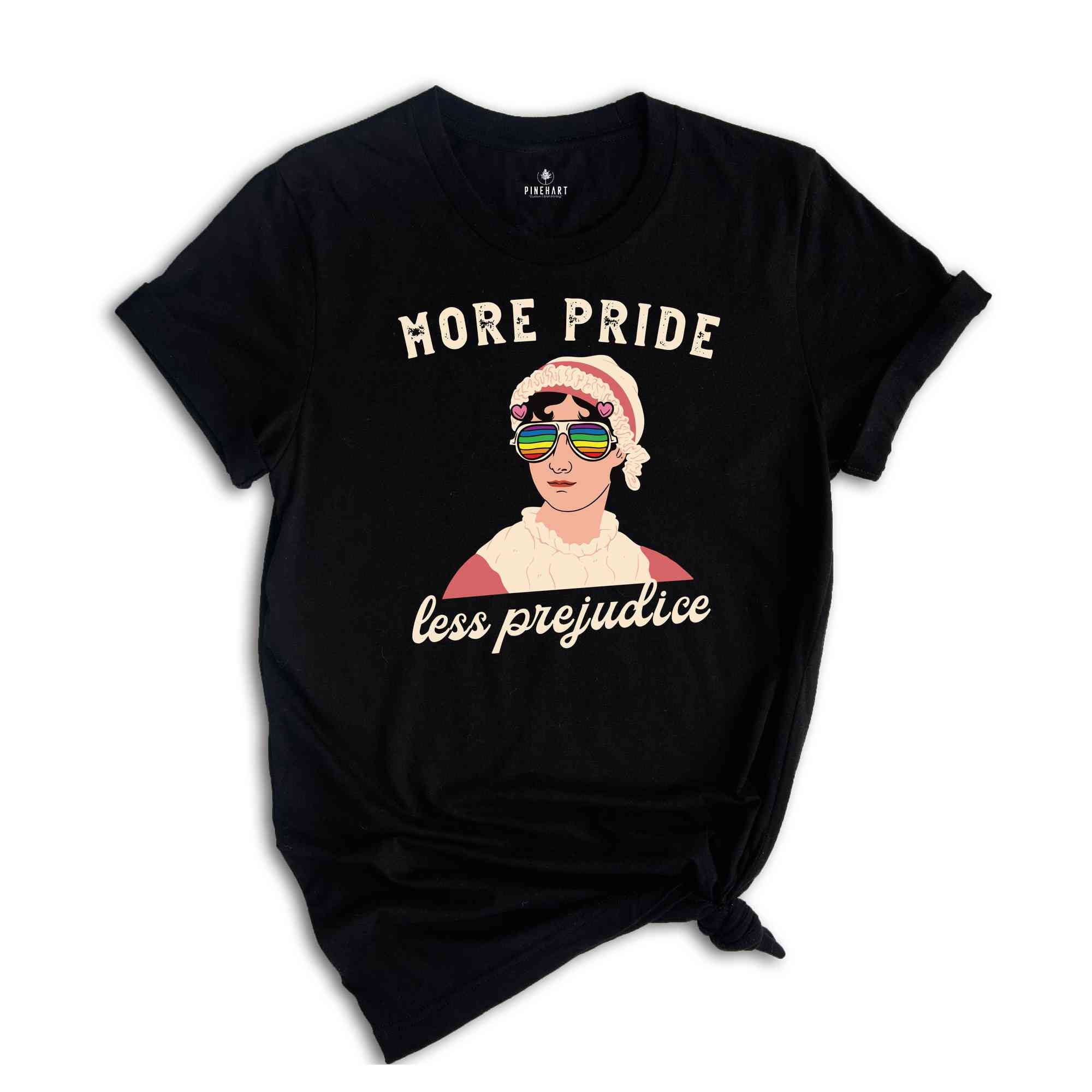 More Pride Less Prejudice Shirt, LGBTQ Tee, Groovy Pride Sweatshirt, Proud Ally T-Shirt, Pride Month Gift, Pride Ally Shirt