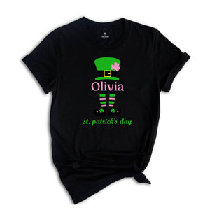 Personalized St. Patrick's Day Shirt, Cute Mom Shirt, Funny Patrick Day Party Tee, Custom Drinking Shirt, Mom Shirt, Custom Name Shirt