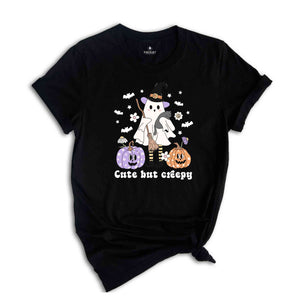 Cute But Creepy Ghost Shirt, Retro Halloween Tee, Boo Halloween Spooky T-Shirt, Creepy Halloween Shirt, Funny Halloween Gift