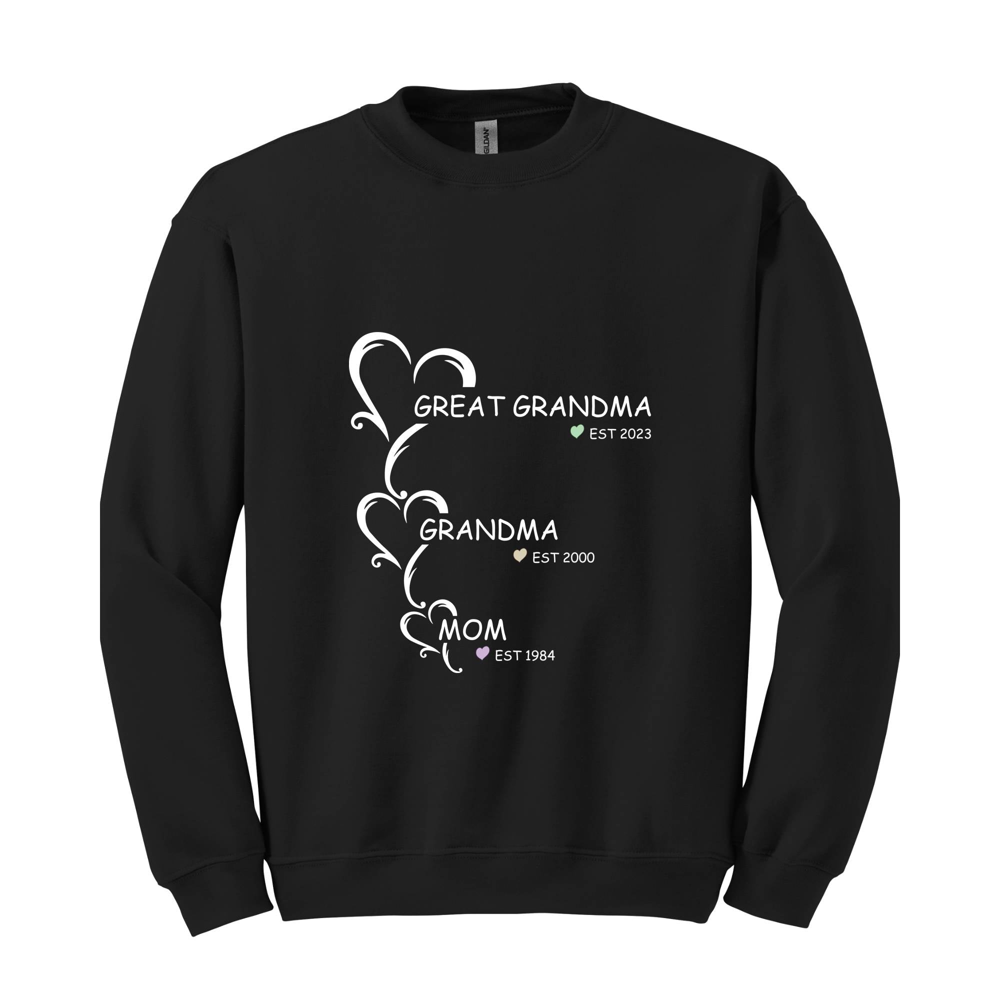 Customized Mama Grandma Great Grandma Sweatshirt, Nana Est Year , Women of The Family Sweatshirt, Mother's Day Gift