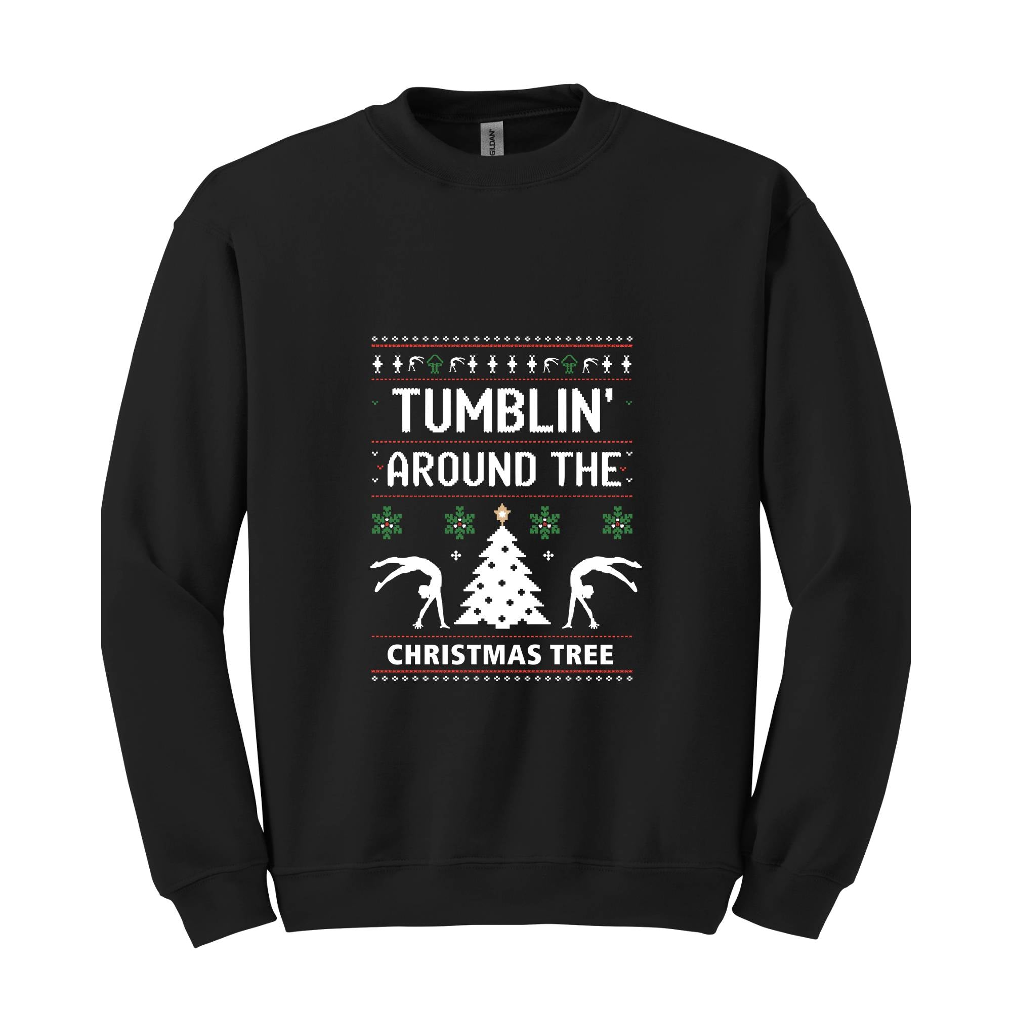 Tumblin' Around the Christmas Tree Sweatshirt, Gymnastics Gifts