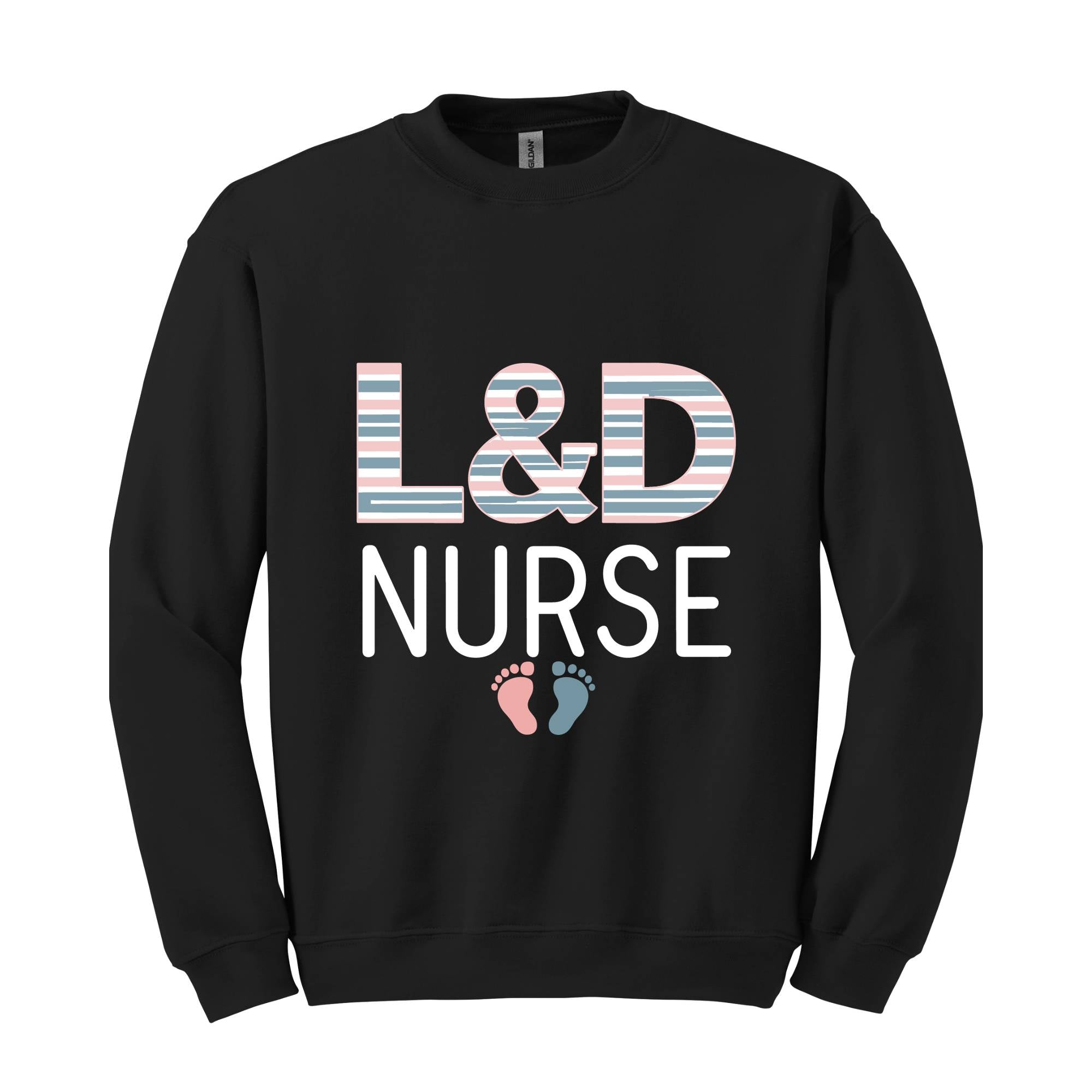 L&D Nurse Sweatshirt, Labor and Delivery Nurse Sweater, LD Nurse Gift, Labor Nurse Hospital Blanket Stripe, Delivery Nurse Graduation