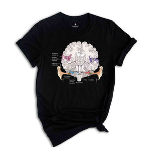 Auditory pathway Shirt, Anatomical Brain Shirt, Anatomy Shirts, Nursing Student Shirt, Doctor Shirt, Cool Brain Shirt, Awareness Gift