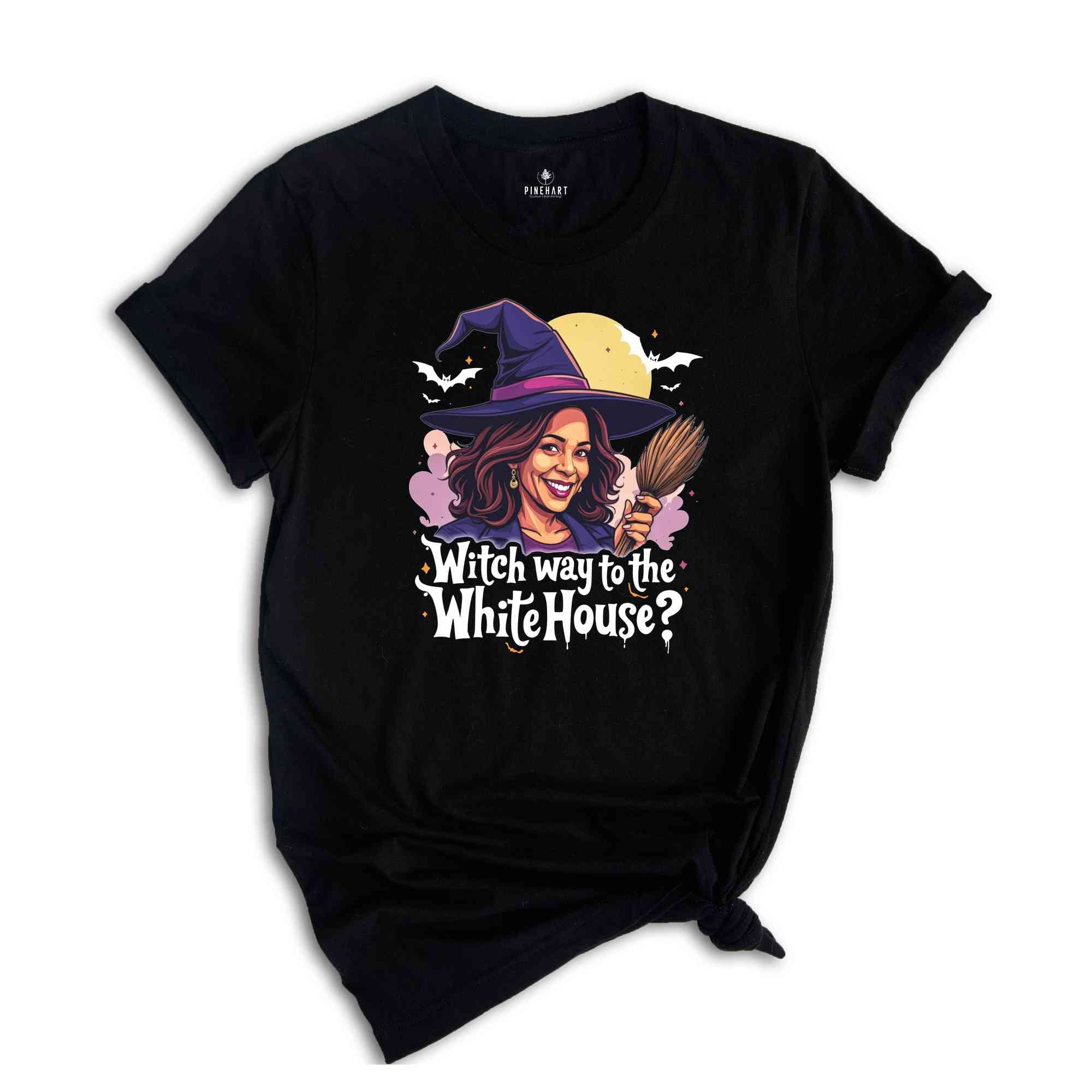 Witch Way To The White House Shirt, US Elections 2024 Tee, Kamala Harris Halloween Shirt, Halloween Gifts For Democrats