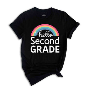 Hello Second Grade Shirt, Back To School Shirt, Second Grade Rainbow Shirt, 2nd Grade Shirt, Second Grade Teacher Shirt, New Teacher Shirt