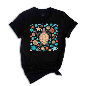 Turtle Shirt, Retro Sea Turtle, Beach Lover Shirt, Colorful Turtle Shirt, Save the Sea Turtles Shirt, Turtle Lover Shirt