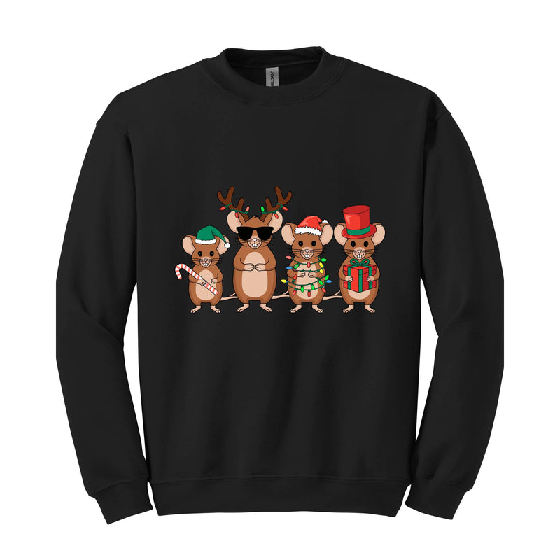 Christmas Mouse Shirt, Rat Sweatshirt, Mouse Gift, Holiday Sweater