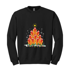 Christmas Hot Dog Sweatshirt, Christmas Lights Sweater, Tangled Hot Dog Shirt, Hot Dog Lover Christmas Gift, Funny Hot Dog T-Shirt