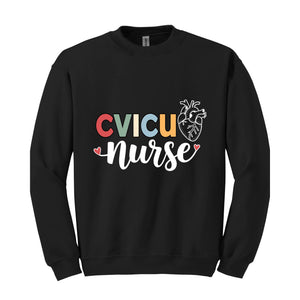 CVICU Nurse Sweatshirt, Cardiovascular ICU Nurse Hoodie, CVICU Nursing Gifts, Cardiovascular Intensive Hoodie, Cvicu Graduation Hoodie