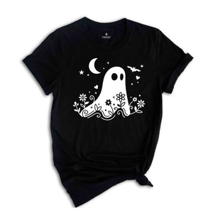 Floral Ghost Shirt, Halloween Ghost Shirt, Halloween Party T-Shirt, Halloween Pumpkin Gift, Halloween 2023 Tee