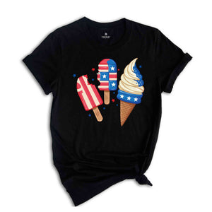 USA Popsicle Shirt, Ice Cream T-Shirt, America Lover Gift, Ice Cream Us Tee, Usa Flag Tees, 4th Of July Gift Tee