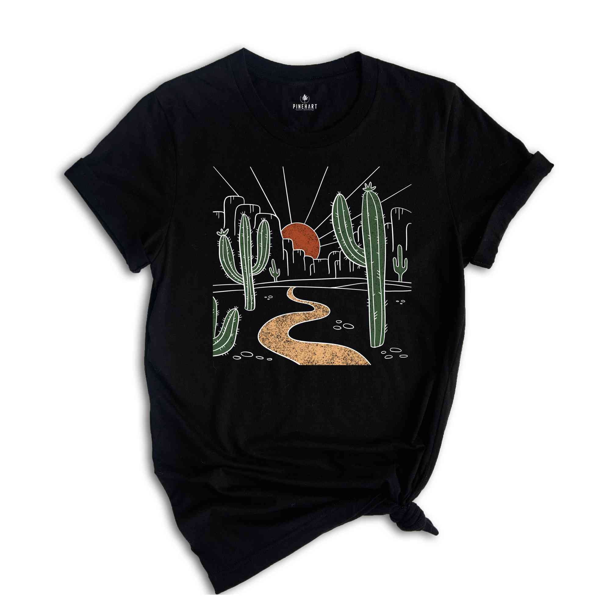 Desert Sunset T-Shirt, Desert Shirt, Cactus Tee, Country Desert Shirt, Adventure Lovers Apparel, Travel Tee