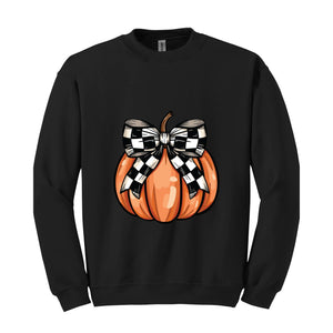 Retro Pumpkin Sweatshirt, Pumpkin Season Sweatshirt, Fall Vibes Sweatshirt, Coquette Pumpkin Sweatshirt, Halloween Pumpkin Season Sweatshirt