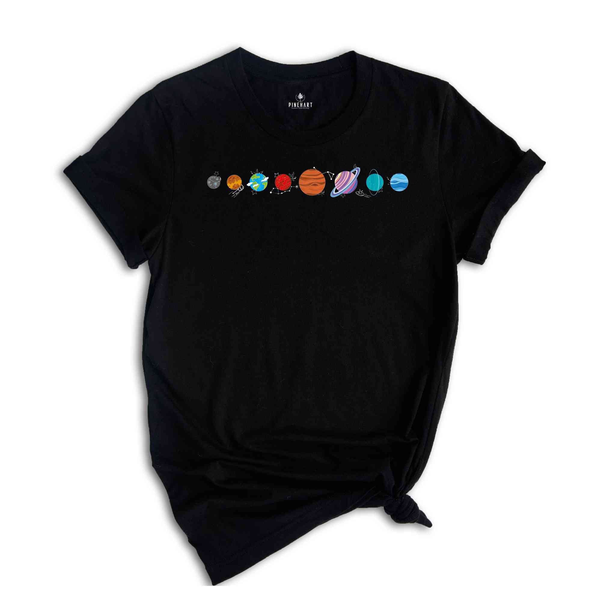 The Planets of The Solar System Shirt, Space Shirt, Space Planet Shirt, Galaxy Tee, Astronaut Shirt, Space Science Shirt, Milky Way