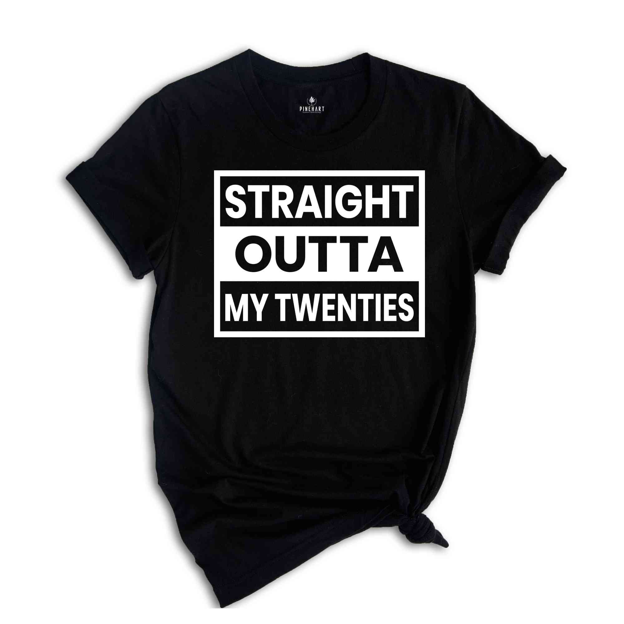 Straight Outta My Twenies Shirt, 20th Birthday Shirt, Funny Birthday Shirt, Retro 20th Birthday TShirt, 20 Years Birthday Shirt, Bday Shirt