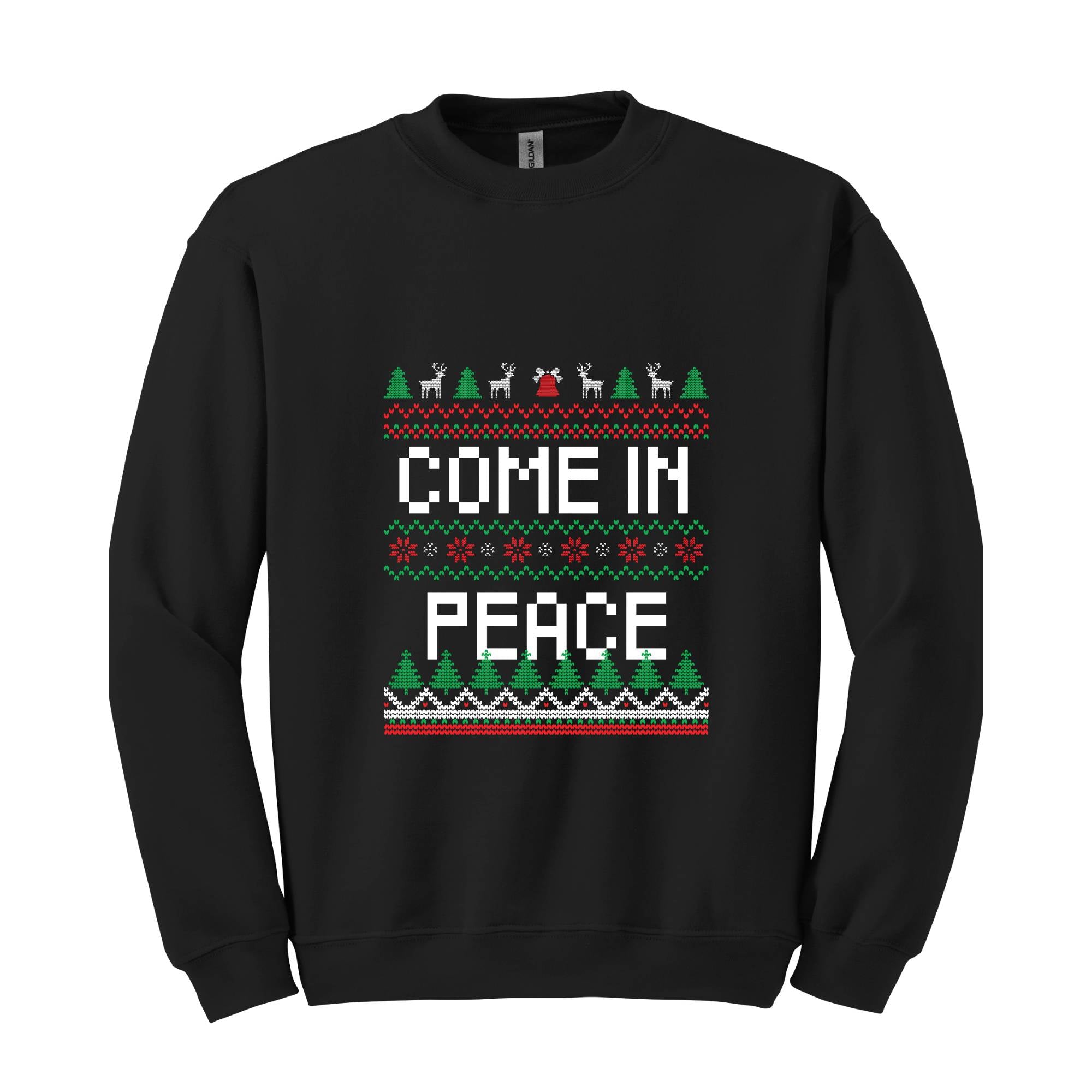 Peace Come In Peace Sweatshirt, Cute Christmas Couple Sweatshirt, Husband Christmas Sweater, Christmas Party Shirt, Christmas Couple Gift