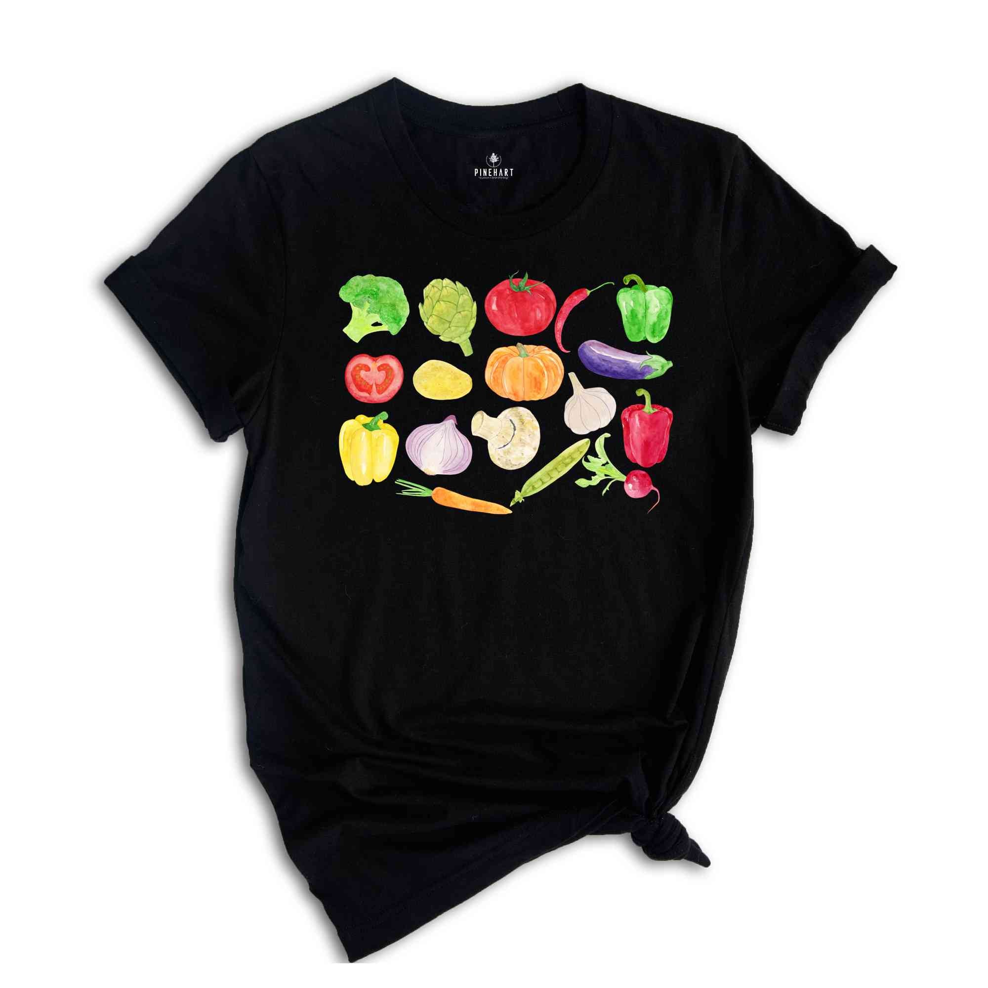 Garden Vegetables Shirt, Gift For Gardener, Garden Lover Shirt, Farm Life Shirt, Vegan Gifts, Foodie Shirt