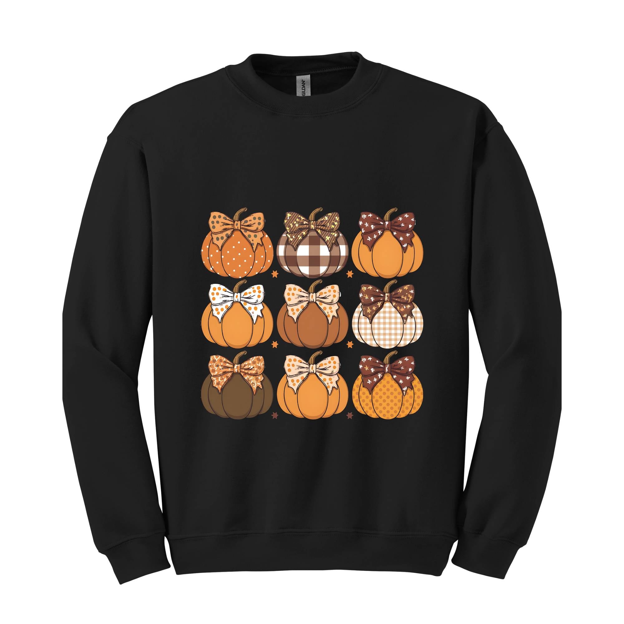 Retro Fall Sweatshirt, Coquette Bow Sweatshirt, Pumpkin Coquette Sweatshirt, Cute Autumn Sweatshirt, Fall Sweatshirt, Thanksgiving Sweater