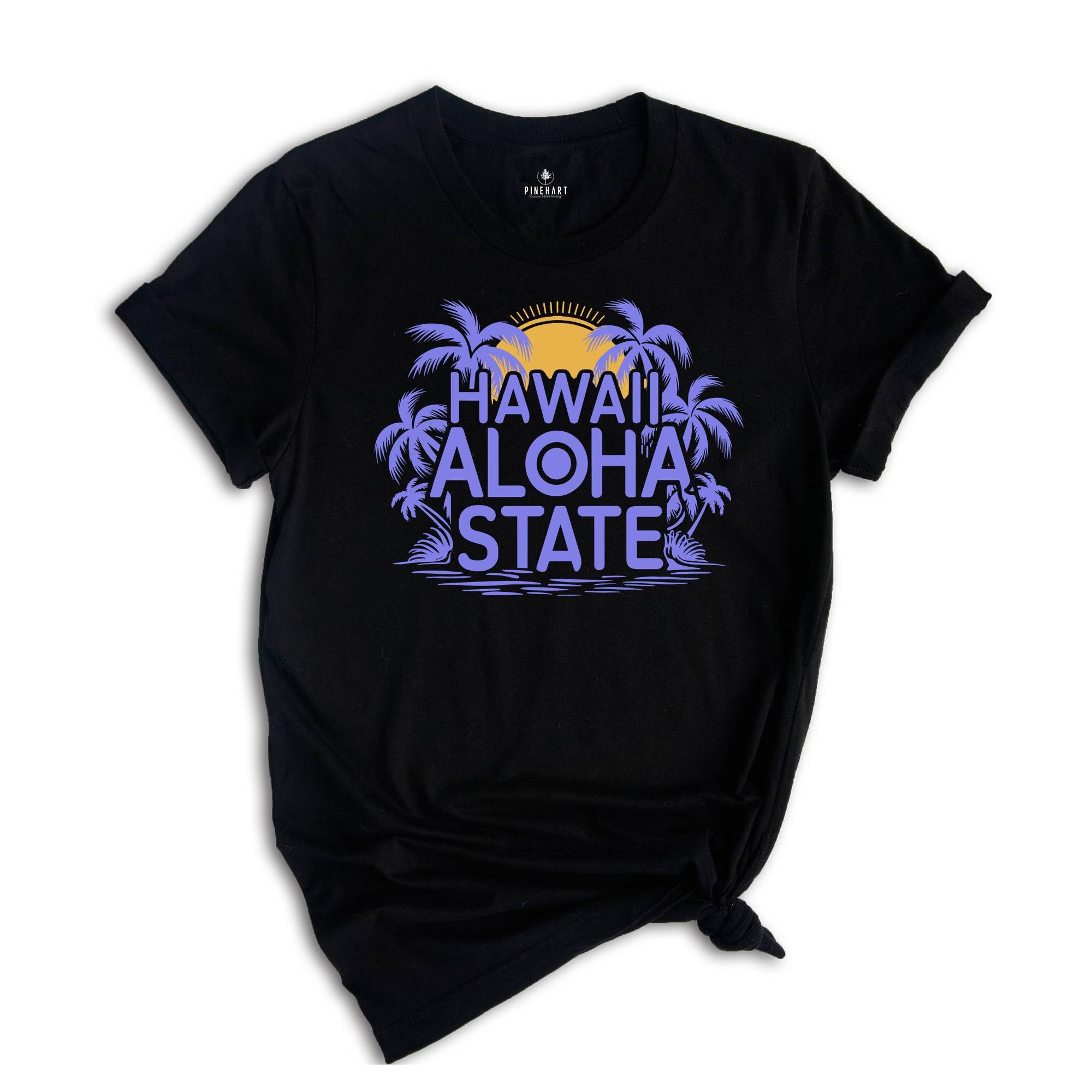 Hawaii Shirt, Aloha State Shirt, Summer Shirt, Retro Summer Shirt, Hawaiian Shirt, Beach Tee, Beach Lover Gifted