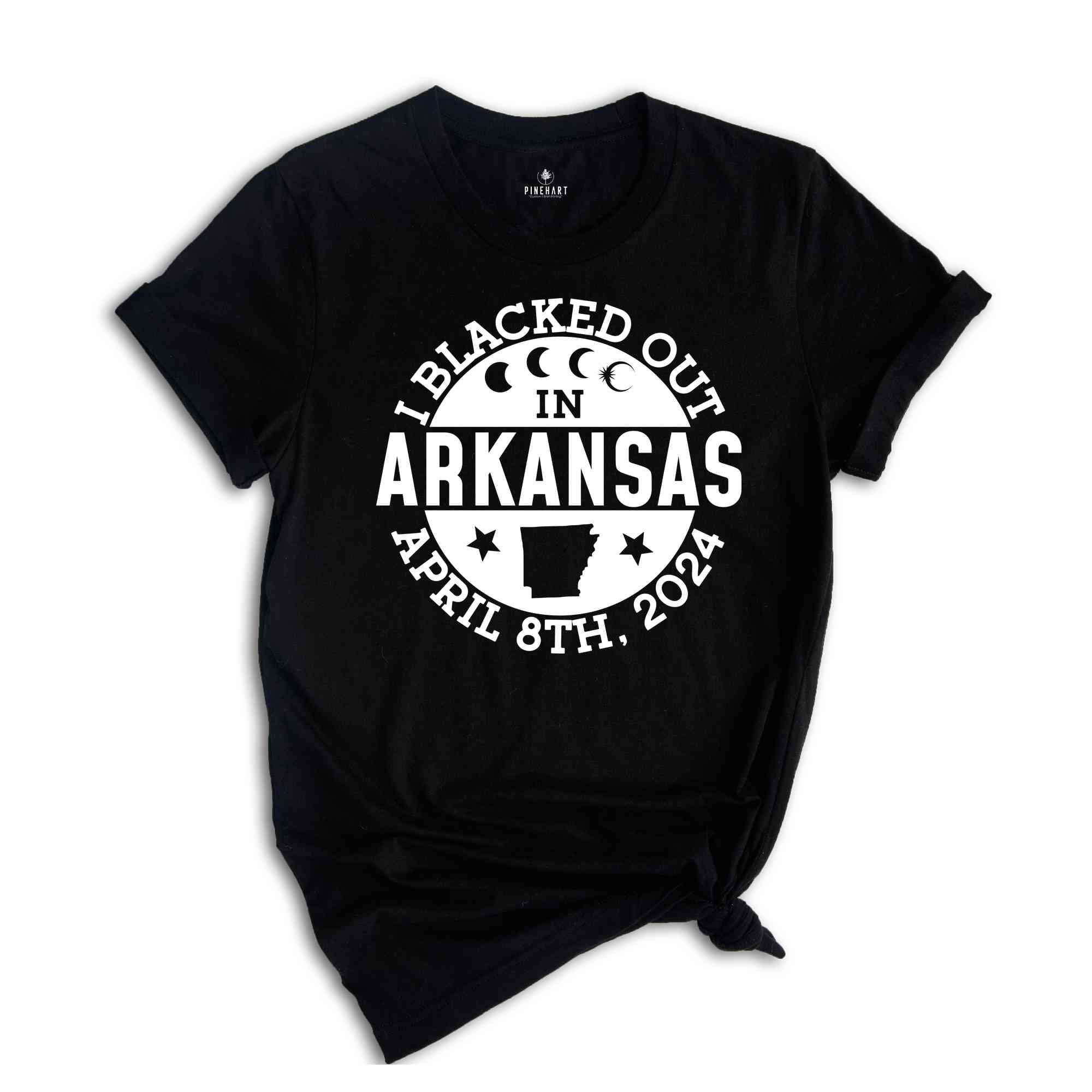 I Blacked Out In Arkansas Shirt, Arkansas Eclipse Shirt, Celestial Shirt, Eclipse Event 2024 Shirt, April 8th 2024 Total Solar Eclipse,