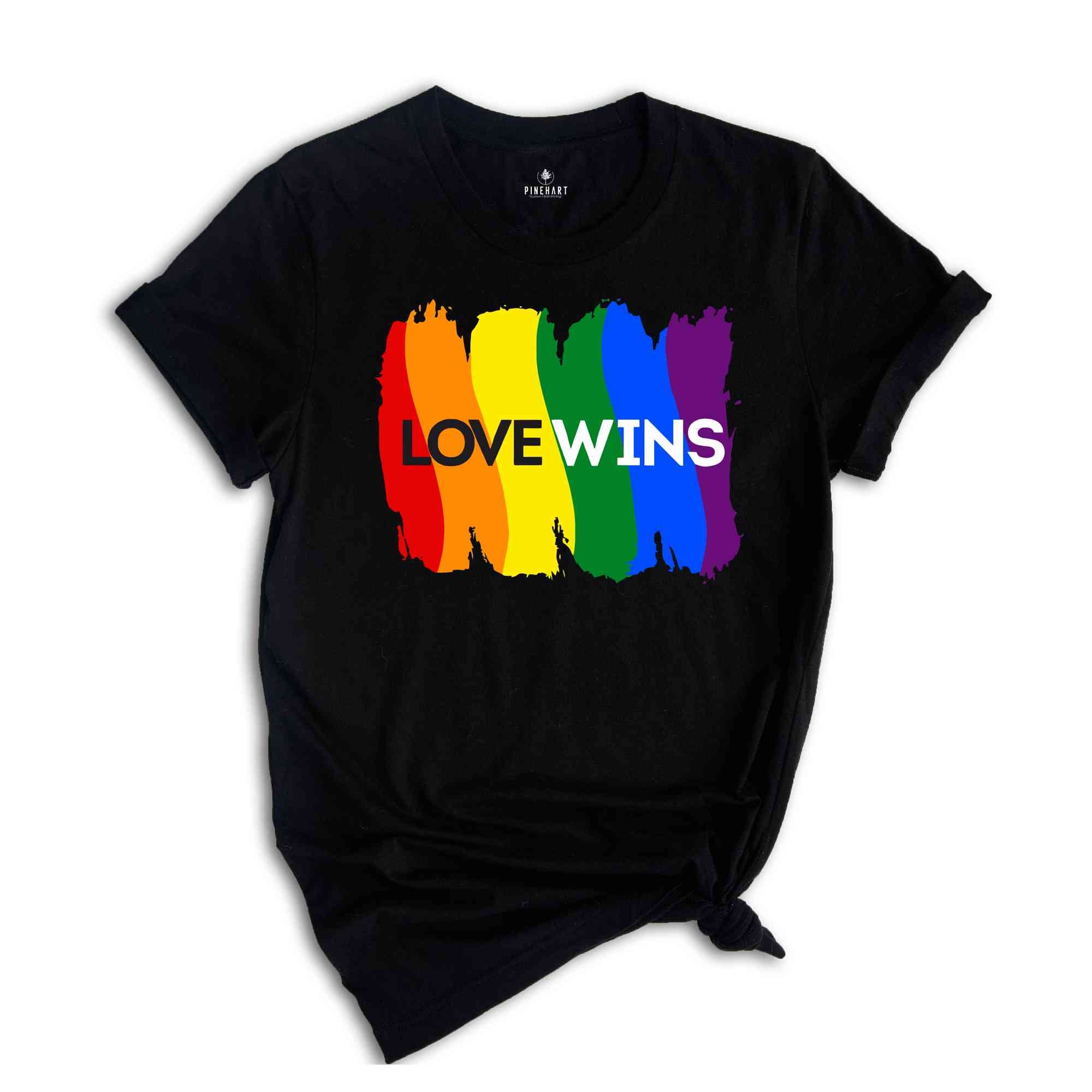 Love Wins Shirt, LGBTQ+ Shirt, Pride Month Shirt, Hurts No One Shirt, Equality Tshirt, Rainbow Tee, pride 2024 shirt,gay shirt