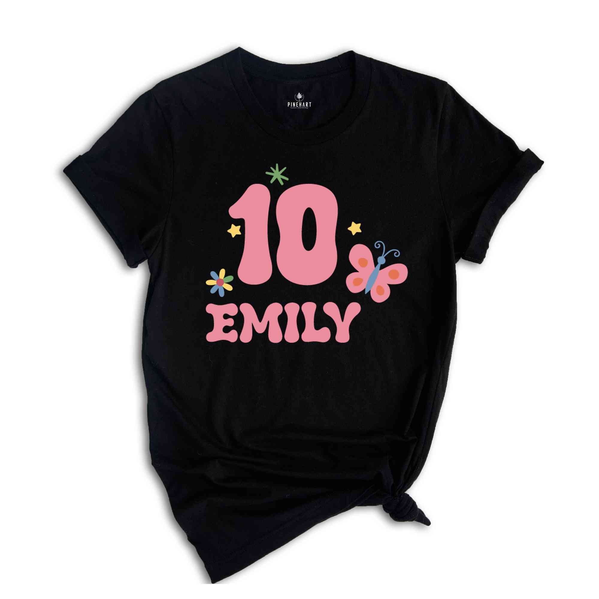 Custom In My Double Digits Era Shirt, Birthday Party Shirt, Matching Birthday Shirt,10th Birthday Shirt, Double Digits Birthday Girl Shirt