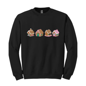 Gingerbread House Sweatshirt, Gingerbread Sweatshirt, Pink Christmas Hoodie, Christmas Hoodie, Cute Mom Hoodie, Family Christmas Tee