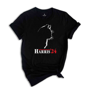 Harris 2024 Cat T-Shirt, Kamala Harris Shirt, Kamala Harris Tee, Elections Gifts, Kamala For The People Shirt