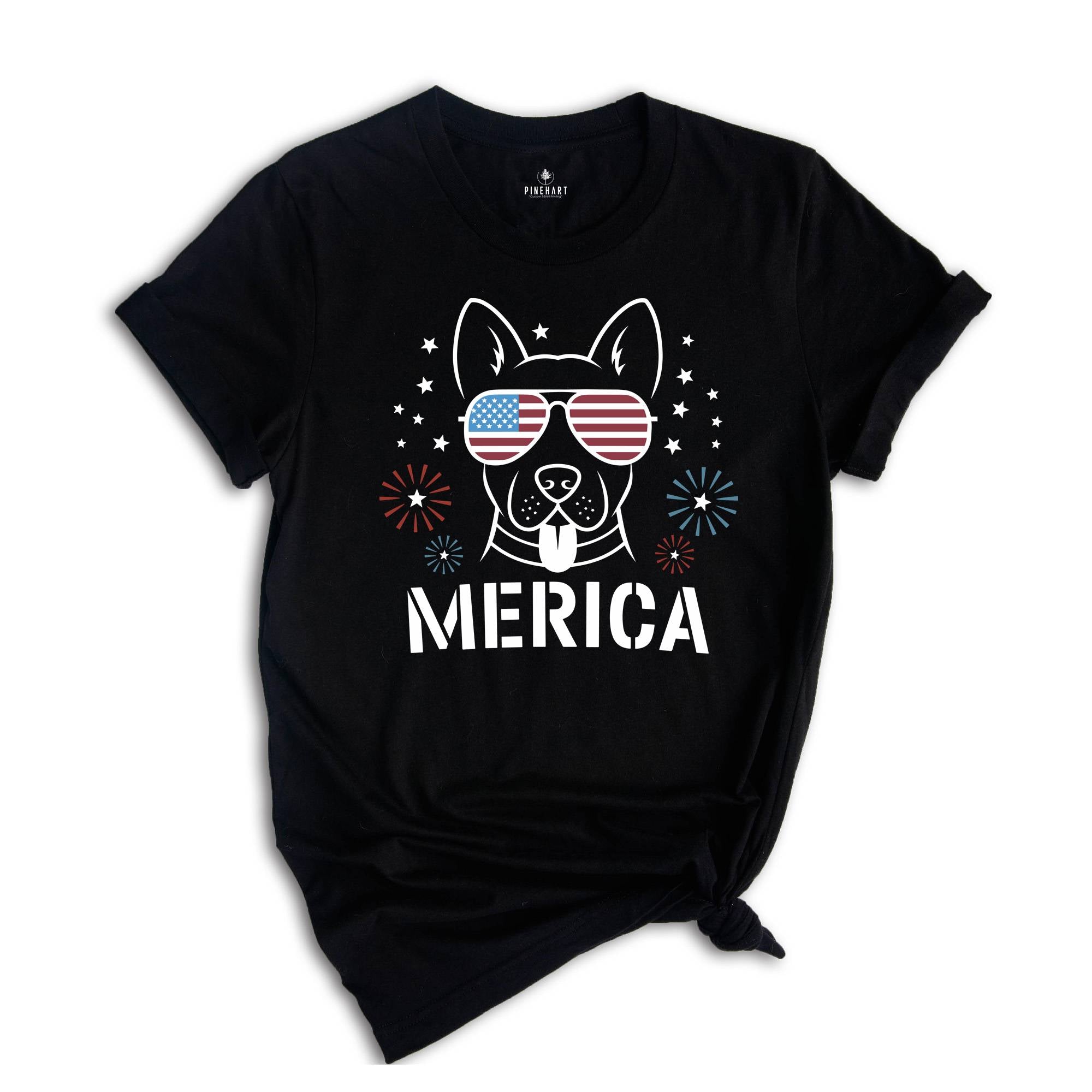 Merica Shirt, American Flag Shirt, Country Shirt, Election 2024 Shirt, Trump 2024 Shirt, American Shirt. Cute Dog Shirt