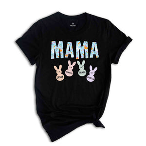 Custom Easter Mama With Kids Names Shirt, Mama Easter Shirt, Mom Easter Shirt, Cute Bunny Shirt, Easter Shirt, Easter Gift